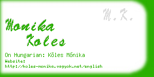 monika koles business card